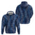 Hawaii Plumeria Lei Hoodie Aloha Festive Vibe - Navy Blue