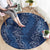 Hawaii Plumeria Lei Round Carpet Aloha Festive Vibe - Navy Blue