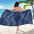 Hawaii Plumeria Lei Sarong Aloha Festive Vibe - Navy Blue