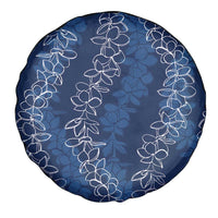 Hawaii Plumeria Lei Spare Tire Cover Aloha Festive Vibe - Navy Blue LT7 - Polynesian Pride
