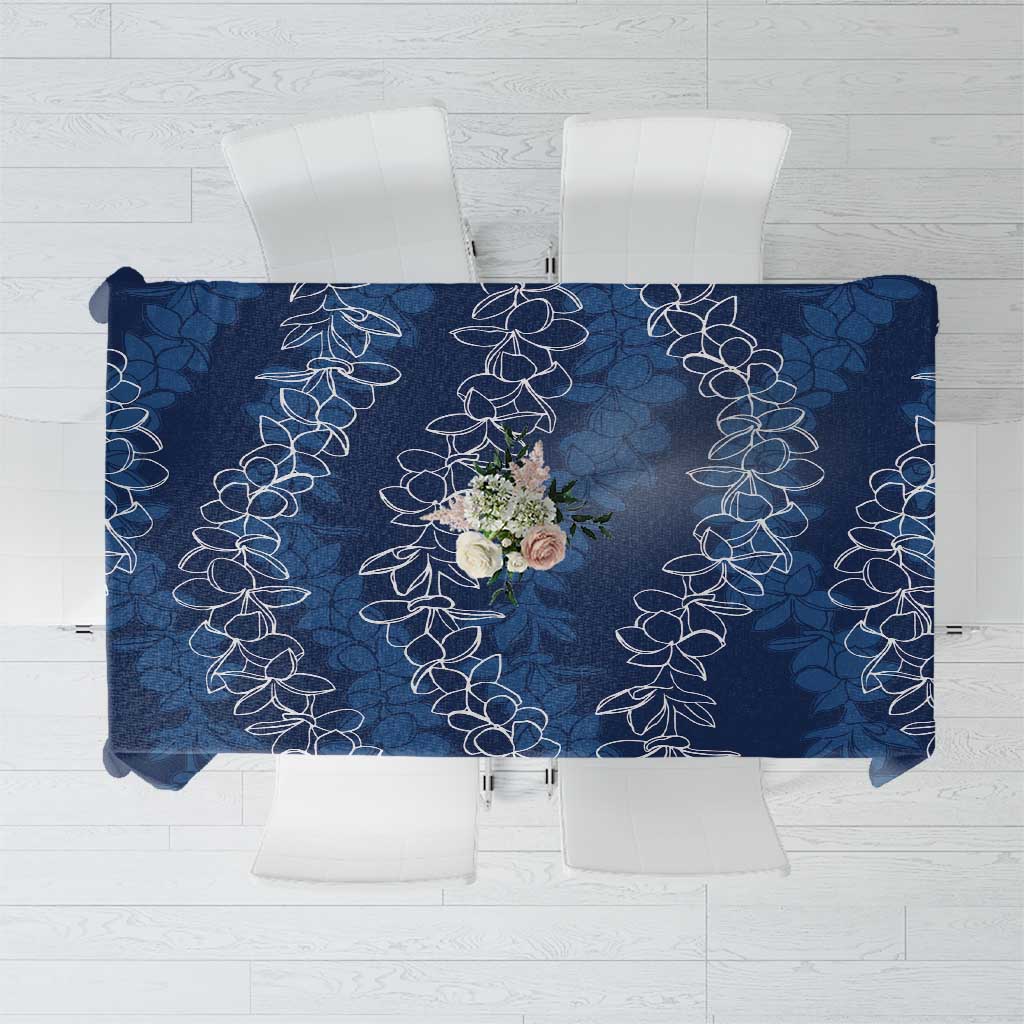 Hawaii Plumeria Lei Tablecloth Aloha Festive Vibe - Navy Blue LT7 Navy Blue - Polynesian Pride