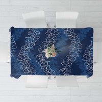 Hawaii Plumeria Lei Tablecloth Aloha Festive Vibe - Navy Blue LT7 Navy Blue - Polynesian Pride