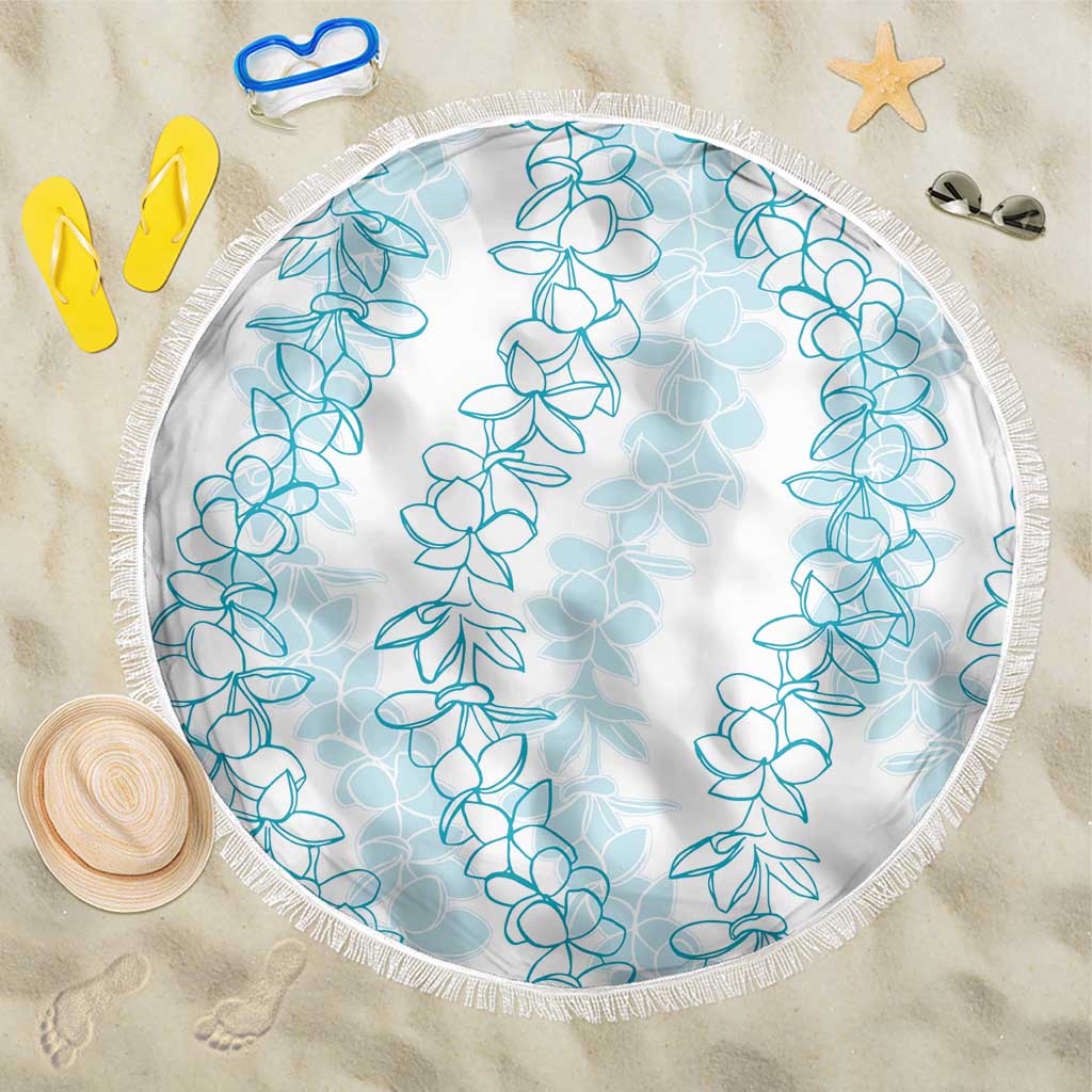Hawaii Plumeria Lei Beach Blanket Aloha Festive Vibe - Turquoise LT7 One Size 150cm Turquoise - Polynesian Pride