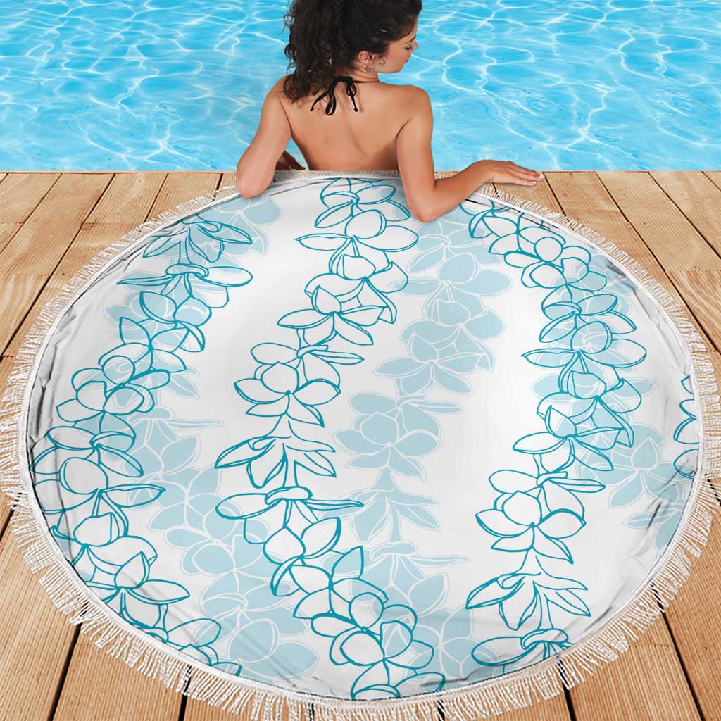 Hawaii Plumeria Lei Beach Blanket Aloha Festive Vibe - Turquoise LT7 - Polynesian Pride