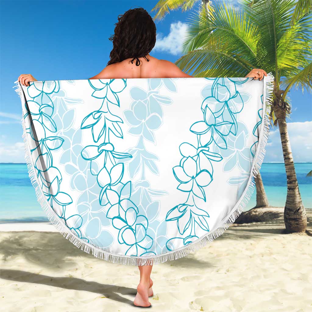 Hawaii Plumeria Lei Beach Blanket Aloha Festive Vibe - Turquoise LT7 - Polynesian Pride