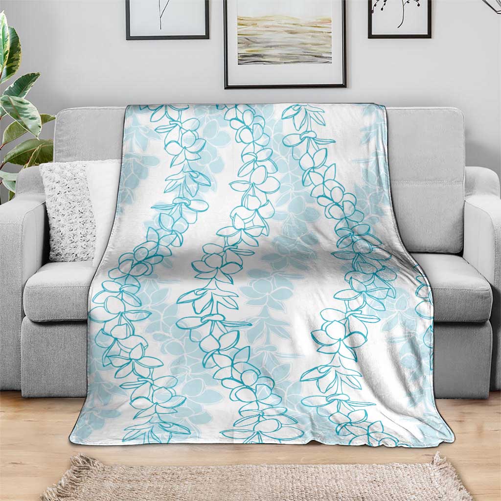 Hawaii Plumeria Lei Blanket Aloha Festive Vibe - Turquoise LT7 - Polynesian Pride