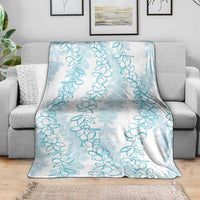 Hawaii Plumeria Lei Blanket Aloha Festive Vibe - Turquoise LT7 - Polynesian Pride
