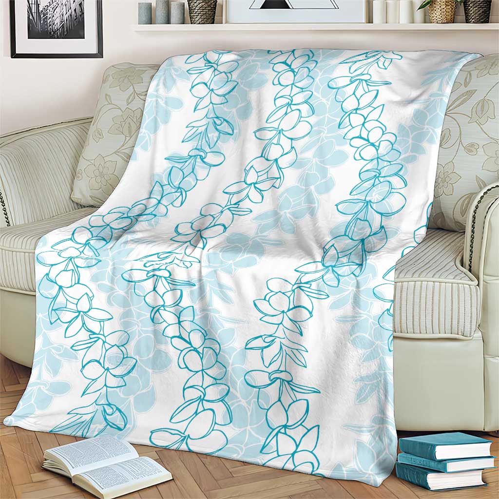 Hawaii Plumeria Lei Blanket Aloha Festive Vibe - Turquoise LT7 - Polynesian Pride