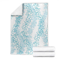 Hawaii Plumeria Lei Blanket Aloha Festive Vibe - Turquoise LT7 - Polynesian Pride