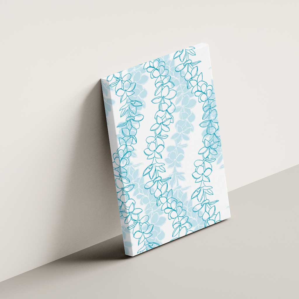 Hawaii Plumeria Lei Canvas Wall Art Aloha Festive Vibe - Turquoise LT7 - Polynesian Pride