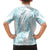 Hawaii Plumeria Lei Family Matching Off The Shoulder Long Sleeve Dress and Hawaiian Shirt Aloha Festive Vibe - Turquoise