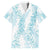 Hawaii Plumeria Lei Family Matching Off Shoulder Maxi Dress and Hawaiian Shirt Aloha Festive Vibe - Turquoise