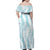 Hawaii Plumeria Lei Family Matching Off Shoulder Maxi Dress and Hawaiian Shirt Aloha Festive Vibe - Turquoise