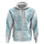 Hawaii Plumeria Lei Hoodie Aloha Festive Vibe - Turquoise