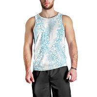 Hawaii Plumeria Lei Men Tank Top Aloha Festive Vibe - Turquoise LT7 - Polynesian Pride