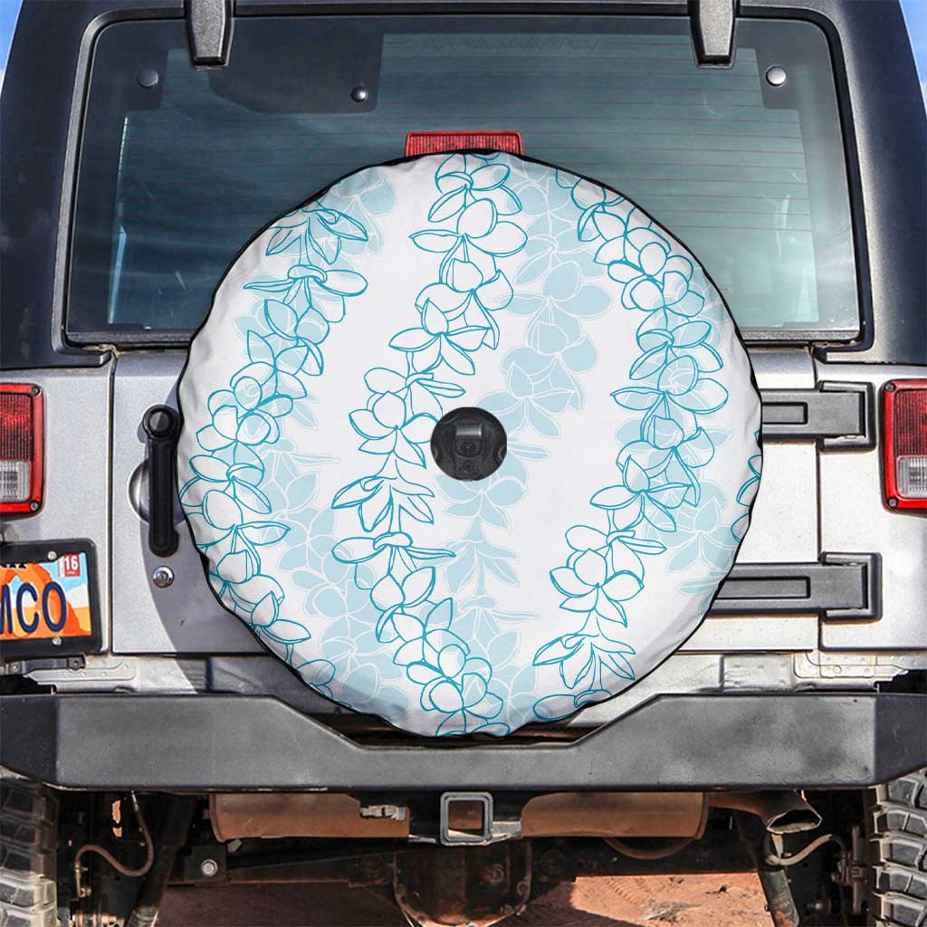 Hawaii Plumeria Lei Spare Tire Cover Aloha Festive Vibe - Turquoise