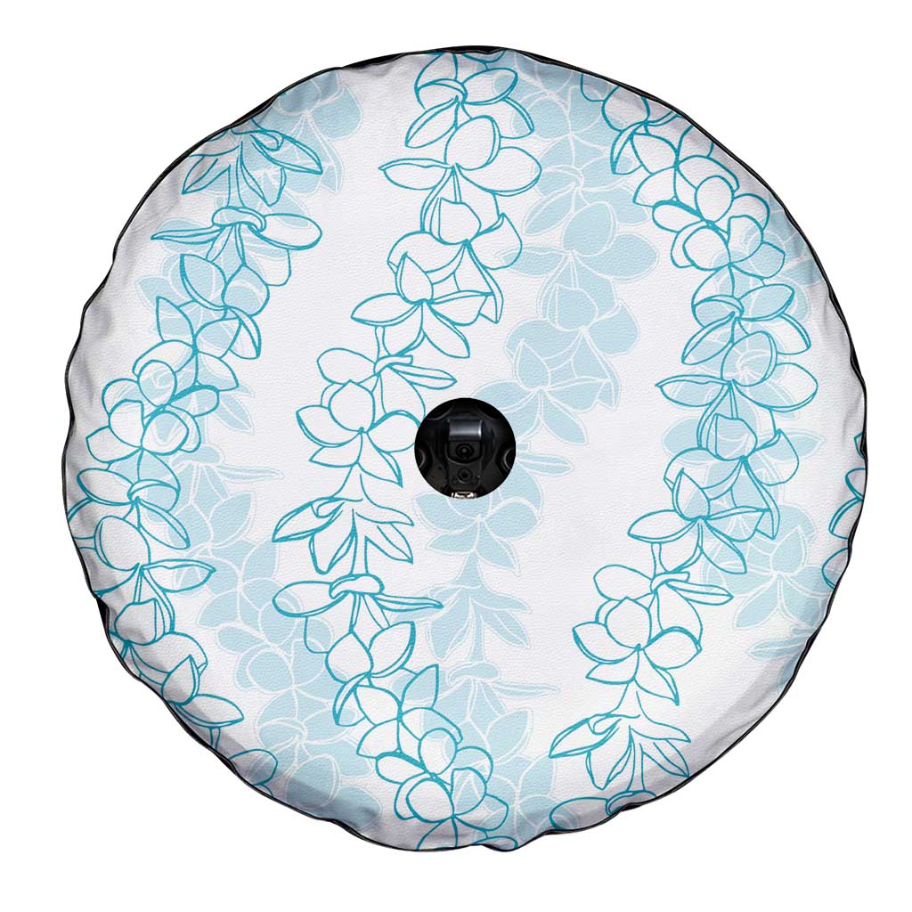 Hawaii Plumeria Lei Spare Tire Cover Aloha Festive Vibe - Turquoise LT7 - Polynesian Pride
