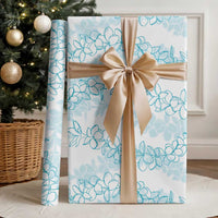 Hawaii Plumeria Lei Wrapping Paper Aloha Festive Vibe - Turquoise LT7 - Polynesian Pride