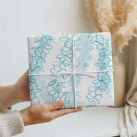 Hawaii Plumeria Lei Wrapping Paper Aloha Festive Vibe - Turquoise LT7 - Polynesian Pride