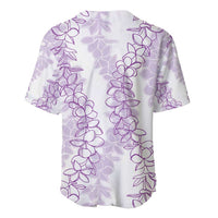 Hawaii Plumeria Lei Baseball Jersey Aloha Festive Vibe - Amethyst
