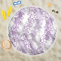 Hawaii Plumeria Lei Beach Blanket Aloha Festive Vibe - Amethyst LT7 One Size 150cm Amethyst - Polynesian Pride