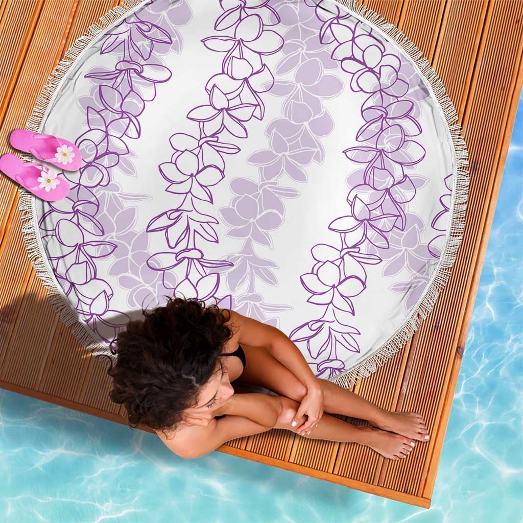 Hawaii Plumeria Lei Beach Blanket Aloha Festive Vibe - Amethyst LT7 - Polynesian Pride