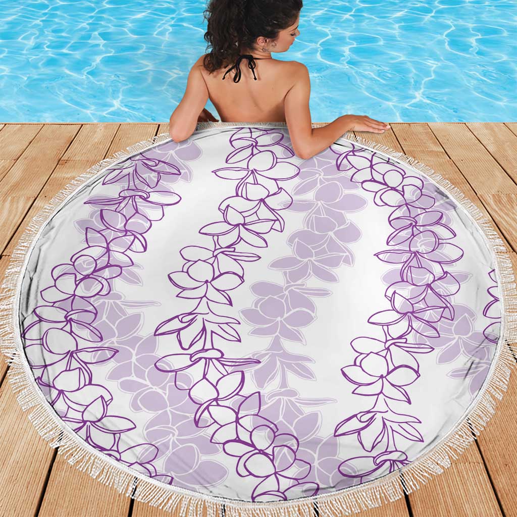 Hawaii Plumeria Lei Beach Blanket Aloha Festive Vibe - Amethyst LT7 - Polynesian Pride