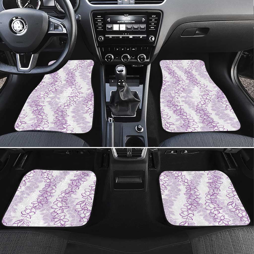 Hawaii Plumeria Lei Car Mats Aloha Festive Vibe - Amethyst