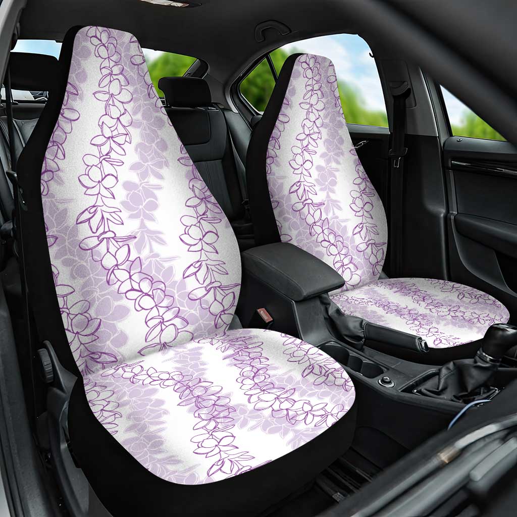 Hawaii Plumeria Lei Car Seat Cover Aloha Festive Vibe - Amethyst