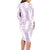 Hawaii Plumeria Lei Family Matching Long Sleeve Bodycon Dress and Hawaiian Shirt Aloha Festive Vibe - Amethyst