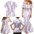 Hawaii Plumeria Lei Family Matching Mermaid Dress and Hawaiian Shirt Aloha Festive Vibe - Amethyst