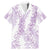 Hawaii Plumeria Lei Family Matching Mermaid Dress and Hawaiian Shirt Aloha Festive Vibe - Amethyst