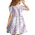 Hawaii Plumeria Lei Family Matching Off The Shoulder Long Sleeve Dress and Hawaiian Shirt Aloha Festive Vibe - Amethyst