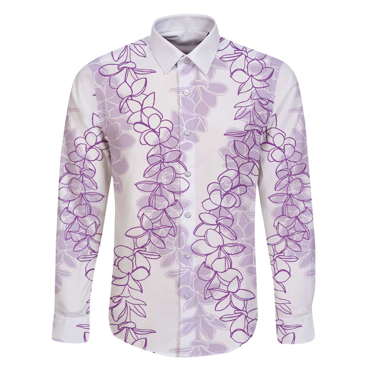 Hawaii Plumeria Lei Family Matching Off Shoulder Short Dress and Hawaiian Shirt Aloha Festive Vibe - Amethyst