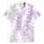 Hawaii Plumeria Lei Family Matching Short Sleeve Bodycon Dress and Hawaiian Shirt Aloha Festive Vibe - Amethyst