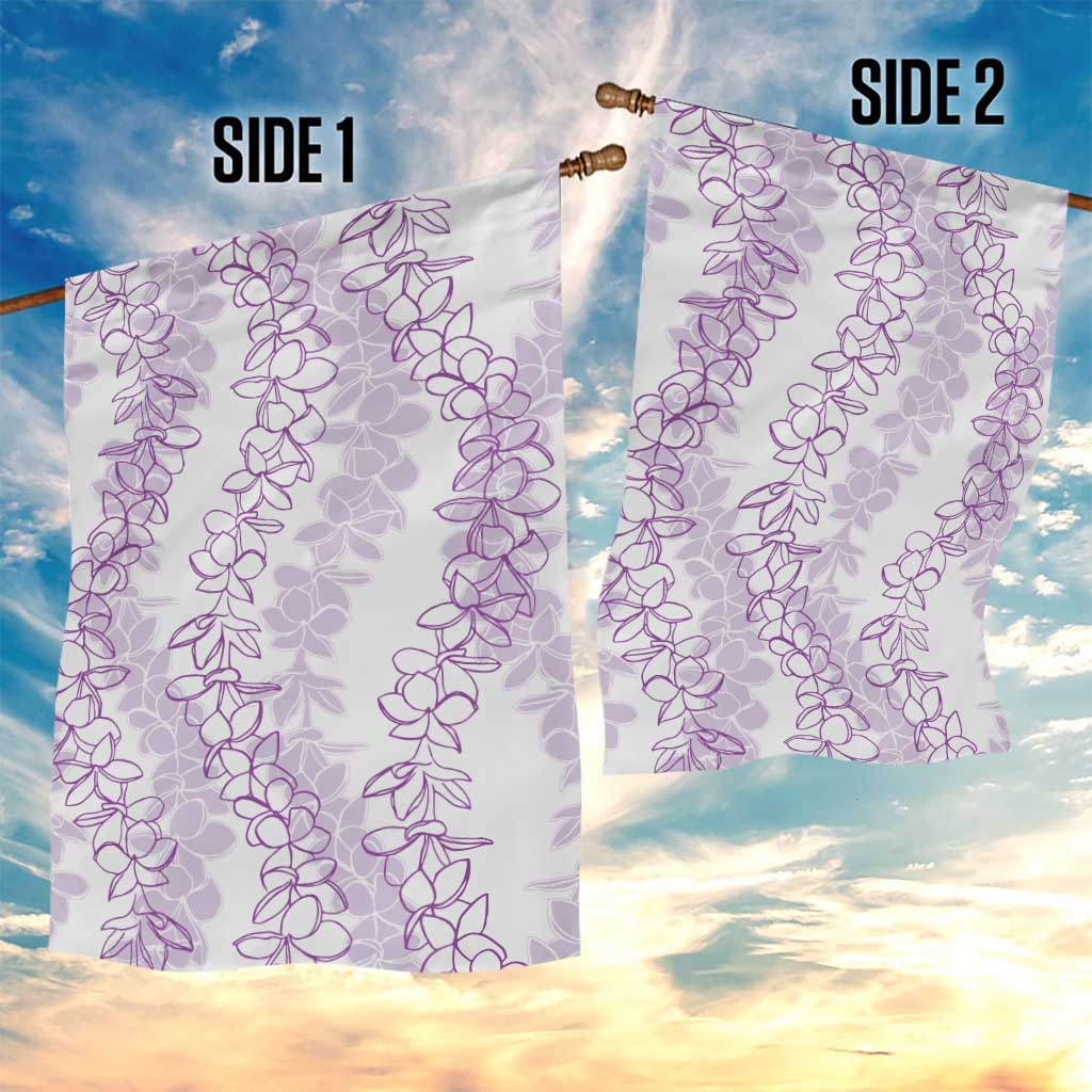 Hawaii Plumeria Lei Garden Flag Aloha Festive Vibe - Amethyst LT7 - Polynesian Pride