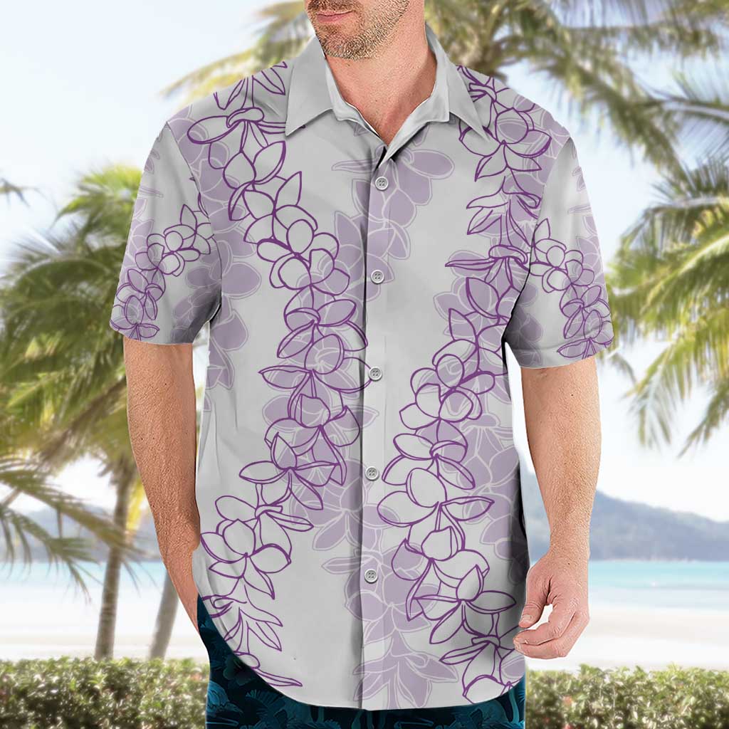 Hawaii Plumeria Lei Hawaiian Shirt Aloha Festive Vibe - Amethyst LT7 - Polynesian Pride