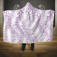 Hawaii Plumeria Lei Hooded Blanket Aloha Festive Vibe - Amethyst LT7 - Polynesian Pride