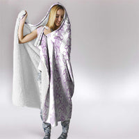 Hawaii Plumeria Lei Hooded Blanket Aloha Festive Vibe - Amethyst LT7 - Polynesian Pride