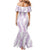 Hawaii Plumeria Lei Mermaid Dress Aloha Festive Vibe - Amethyst