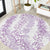 Hawaii Plumeria Lei Round Carpet Aloha Festive Vibe - Amethyst