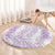 Hawaii Plumeria Lei Round Carpet Aloha Festive Vibe - Amethyst