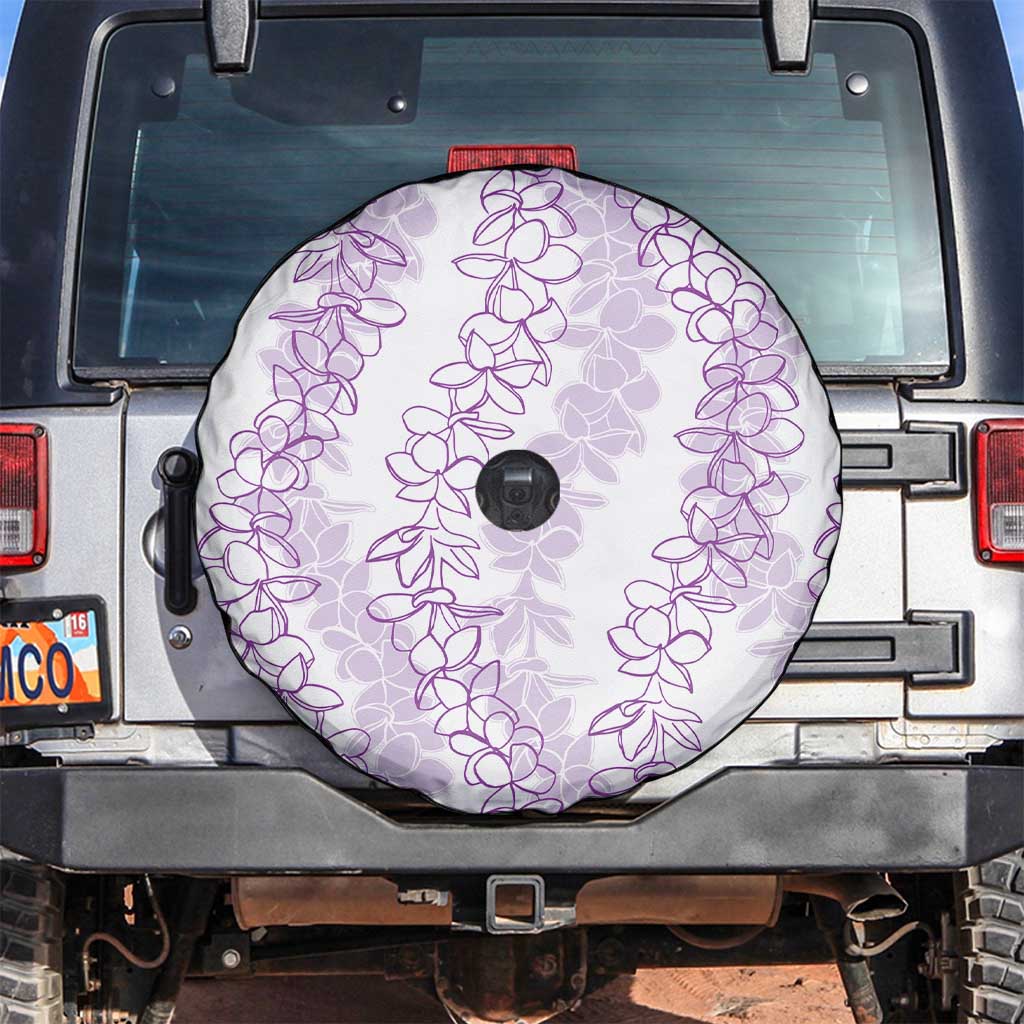 Hawaii Plumeria Lei Spare Tire Cover Aloha Festive Vibe - Amethyst LT7 Amethyst - Polynesian Pride