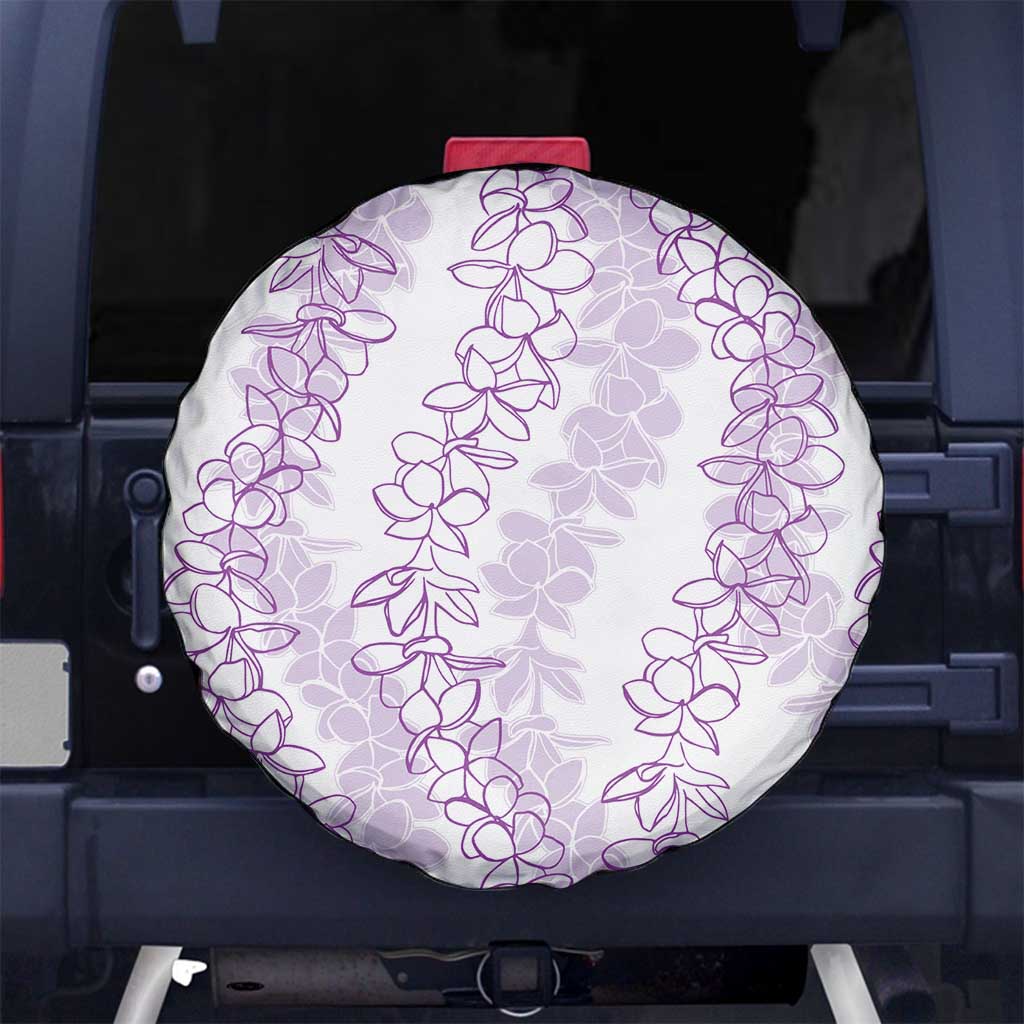 Hawaii Plumeria Lei Spare Tire Cover Aloha Festive Vibe - Amethyst LT7 - Polynesian Pride
