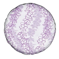 Hawaii Plumeria Lei Spare Tire Cover Aloha Festive Vibe - Amethyst LT7 - Polynesian Pride