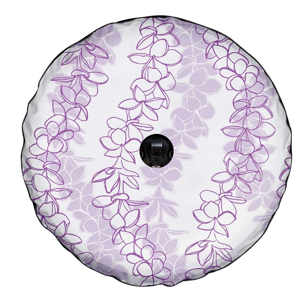 Hawaii Plumeria Lei Spare Tire Cover Aloha Festive Vibe - Amethyst LT7 - Polynesian Pride