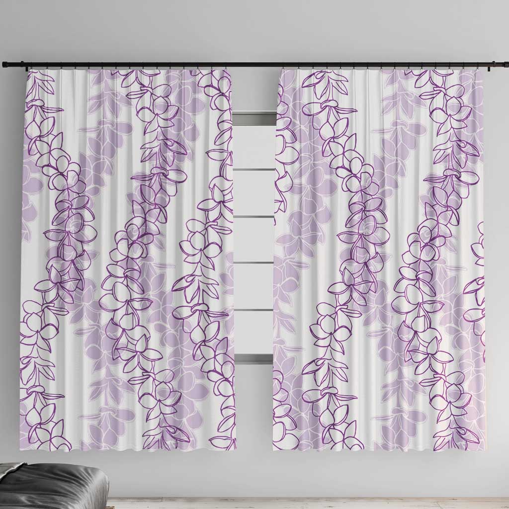 Hawaii Plumeria Lei Window Curtain Aloha Festive Vibe - Amethyst