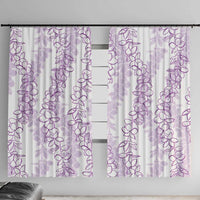 Hawaii Plumeria Lei Window Curtain Aloha Festive Vibe - Amethyst LT7 With Hooks Amethyst - Polynesian Pride