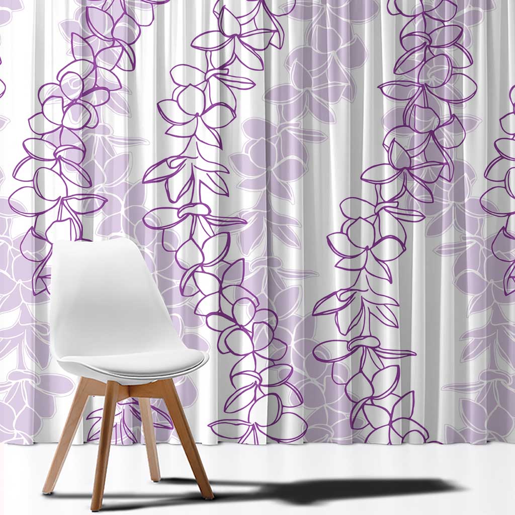 Hawaii Plumeria Lei Window Curtain Aloha Festive Vibe - Amethyst LT7 - Polynesian Pride