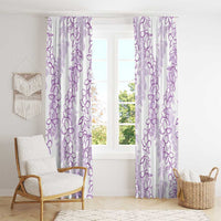 Hawaii Plumeria Lei Window Curtain Aloha Festive Vibe - Amethyst LT7 - Polynesian Pride